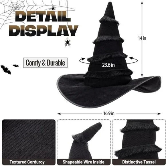 Wicked Witch Hat Glasses Gloves Socks Halloween Costume - Picture 2 of 8